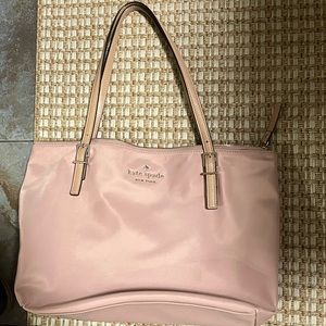 Rare Pink Kate Spade Hayden Zippered Nylon Tote Medium